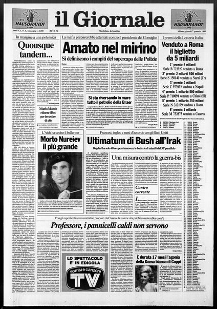 Il giornale : quotidiano del mattino